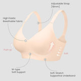 Womens Jelly Bra Comfortable Seamless Bra for Women Wireless Bras with Soft Support Plus Size Bra