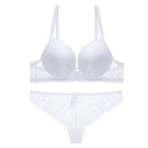Push-up Pad Spacer Sponge Underwire Sexy Bra and Panties Bra Set Womens Sexy Underwear