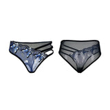 Sexy Embroidery Lingerie Panties Couples Passionate Hollow Flirting See-Through Thong Women