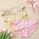 Hot Selling Solid Color Soft and Breathable Low-waist Women's Underwear Hipster With Bow Panties for Daily