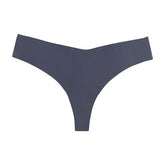 Ice Silk Breathable Sexy Girl G-String Underwear Women's Seamless Thong Panties for Leggings