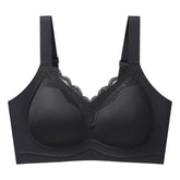 New Leopard Print Jelly Lace Underwear Women's Gather-up Nipple Traceless Rings-free Stereo Bra 3/4 Cup Everyday Adjusted-straps