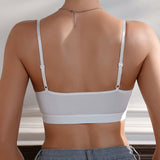 Hot Breathable Removable Chest Pad Adjustable Straps Camisole Cotton Tank Top Sports Women Bra