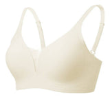 High Quality Women's Seamless Rear Buttonless Steel Ring Vests Plus Size Beauty Back One-piece Underwear Solid Lady Bra