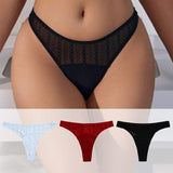 New Design Solid Color See-through Breathable Soft Seamless Lady Underpants Women's Lace Panties Thong