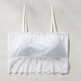 Women Fashion Beautiful Back Lace Vest Adjustable Shoulder Strap Light and Breathable Halter Bra