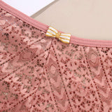 Mesh See-Through Sexy Panties Mid-Rise Lace Cross Strap Panties for Women Women's Sexy Underwear