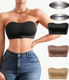 Hot Sale Women's Bandeau Wireless Bras Seamless Breathable Strapless Invisible Front Closure Push up Bras