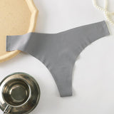 European American Style Ice Silk Underwear Women's Nylon Cotton Bikini Low-Rise Sexy Quick