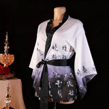 Lingerie Sexy Nightgown Japanese-Style Kimono Ancient Style Classical Poetry Ink-Wash National-Style Alluring