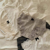 Cotton New Retro Lace Hipster Panties for Ladies Antibacterial Lengthened Crotch Four Seasons Sweet Retro Women's Panties