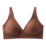 Seamless Adhesive Deep V Bra for Plus Size Women Non-Rim Comfortable Big Chest Support