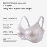 High Quality Breathable Thin Sexy Lace Solid Satin Push-Up Wire-Free Seamless Shaping Sleep Comfortable Bra for Women