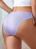 Panty Multi-color Breathable Sketchy Style Mid-waist Glossy Women's Briefs Underpants Daily