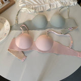 Gathered Push up Bra Comfortable Casual Bras for Women Trendy Women Bras
