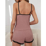 Lace a Loungewear Set Deep V-neck Camisole Pajamas Cheapest Women's Sleepwear