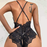 Crotchless Erotic Lingerie Women's Sexy Underwear Jumpsuits Playsuits Bodysuits