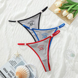 Cute No Trace Comfortable Thongs High Elastic Low Waisted Ladies Panties G-string