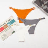 Hot-Selling Sexy Ice Silk Women's Low-Rise Thin Strap Breathable Simple Panties