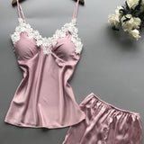 Removable Pad Sexy Ladies Underwear Home Pajamas Two-piece Set