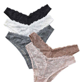 Sexy Low-Rise Floral Lace Thong for Women | Sheer V-Front Lace Panties | Comfortable Breathable Intimate Underwear