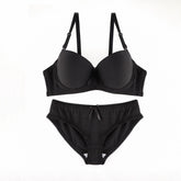 Sexy Xxxx Xxx Solid Padded Gather Women's Panties and Sexy Bra Women's Underwear