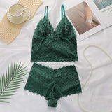 European American Sexy Lace Trim Women's Underwear French Style Wireless Push-Up Firm Breathable Vest Bra