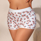 Soft Slim Breathable Floral Pattern Women Seamless Yoga Cotton Sports Tank Top Bra and Panty Sets