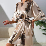 Best-selling Cardigan Draw-up Bathrobe Night Dresses for Woman Simple Bathrobe