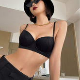 Gathered Women's Bra Sexy Lace Female Sexy Women Underwear Deep V Push up Bra