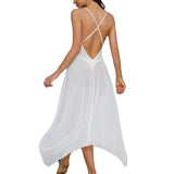 Sexy Lingerie Nightclub V-Neck Backless Sleeveless Strap Dress Polyester Lace Young Women