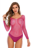 Xxx Sexy Vido Hot 18 Sexy Costumes Long Sleeve Rhinestone Mesh Bodysuit