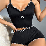 Women's Pajamas Set Home Wear Breathable Sleepwear Set