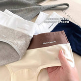 Cotton Underwear Girls Women's Briefs New Bacteriostatic Crotch Lengthened Large Size Mid-waist Panties