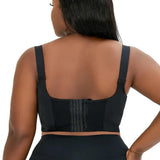 Women's Plus Size Push-Up Bra with Full Back Coverage Solid Pattern Deep Cup-for Hiding Back Fat Smooth Bra