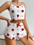 Printed Pajama Set Elegant a Loungewear Set Cheapest Women's Sleepwear