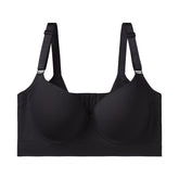 Plus Size Smooth Surface Non-marking Underwear Women's Eight-breasted Adjustable Bra Full Back Coverage Push up Bra