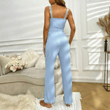 New Design Casual Pajamas Summer Two-piece Women's Pyjamas Plain Homewear