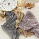 Woman's Panty Wholesale Very Hot Transparent Dot Underwear for Female Breathable Mesh See-through High-rise Ladies No Show Pants