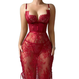 Side Cutouts and Slits Sexy Women's Pajama Set