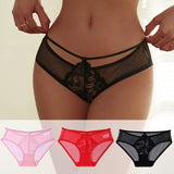 New Arrivals Hollow Out Low-rise Soft Lingerie Breathable See-through Women's Lace Underwear Female Underpants Lady Panties