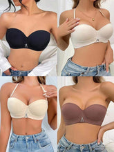 New Arrival Women's Elegant Solid Color Strapless Push up Invisible Bra