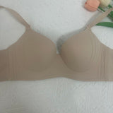Gathering Traceless Nude Bra With Soft Support Wireless Underwear for Women Comfortable Casual Bras
