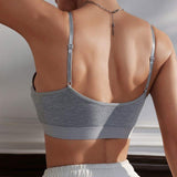 Hot Sale Breathable Bra Skinny Soft Wearable Tank Top Sports Yoga Adjustable Camisole Women's Bra for Daily