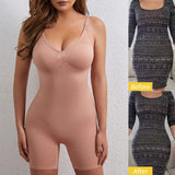 Women Plus Size Sports Butt Lift Bodysuit Postpartum Tummy Control Slimming Flat Angle Shapewear