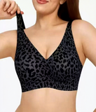 Leopard Tattoo Sexy Women's Bra Comfortable Beauty Back Push-up No Steel Ring Three Hook-and-eye Jelly Bras