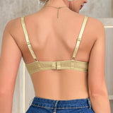 Gathered Bra Underwire Beautiful Back Bra Women's Bra