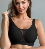 Woman's Plus Size Seamless Wireless Bra Knitted U-Shaped Back Design with Padded Underwear Bra