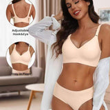 Womens Jelly Bra Comfortable Seamless Bra for Women Wireless Bras with Soft Support Plus Size Bra