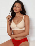 High Quality Women's Seamless Rear Buttonless Steel Ring Vests Plus Size Beauty Back One-piece Underwear Solid Lady Bra